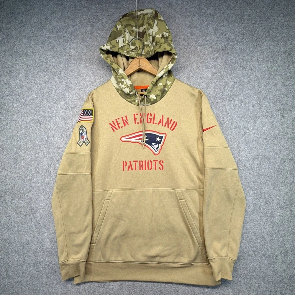 New England Patriots Hoodie Men Large Nike Salute To Service Military Camo